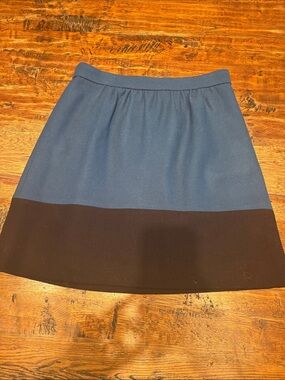 J. Crew Navy and Black Colorblock Mini Skirt